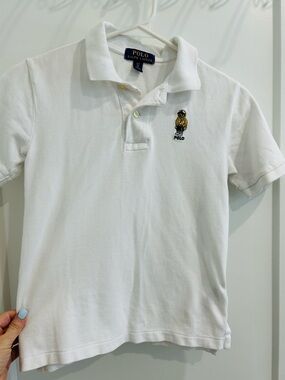 Polo Ralph Lauren Boys' Polo Bear Cotton Mesh Polo Shirt |Size 8 (small)